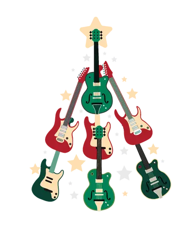 Gitarren Baum Weihnachten