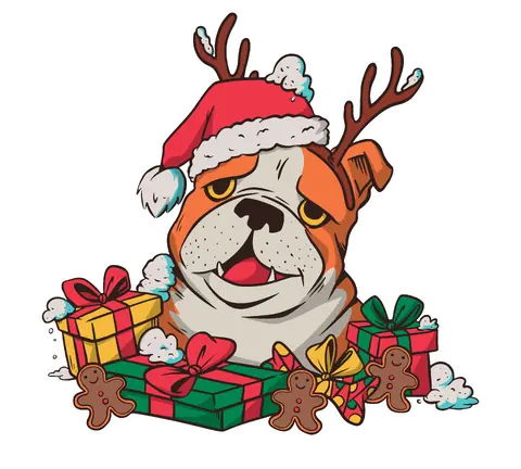 Weihnachten Bulldogge