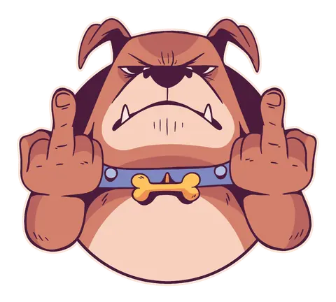 Hund Mittelfinger