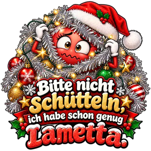 Bitte nicht schütteln ich habe schon genug Lametta