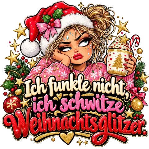Ich funkle nicht ich schwitze Weihnachtsglitzer